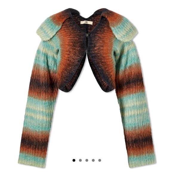 knwls Sweaters - KNWLS Precious Cropped Gradient Cardigan Teal Mix M/L